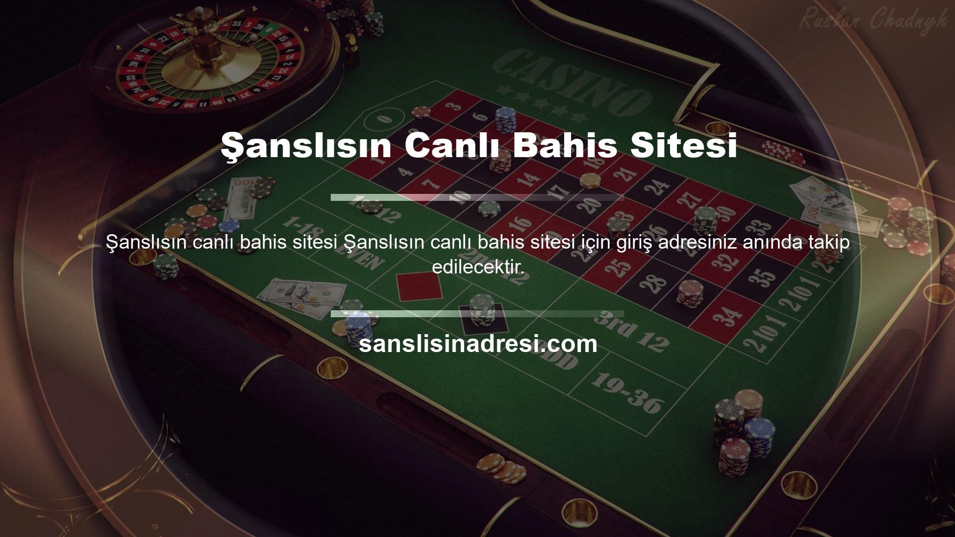 Bahis ofisleri bugün çok fazla Şanslısın bahis adresi sunan şirketlerden biridir